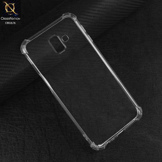 Samsung Galaxy J4 Plus Cover - Transparent - Soft 4D Design Shockproof Silicone Transparent Clear Case