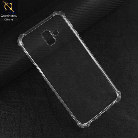 Samsung Galaxy J4 Plus Cover - Transparent - Soft 4D Design Shockproof Silicone Transparent Clear Case