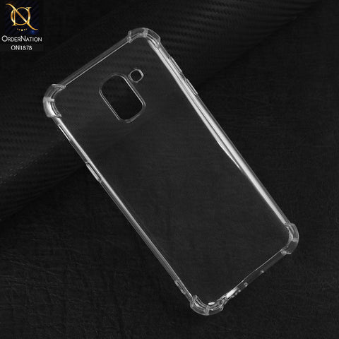 Samsung Galaxy  J6 2018 Cover - Transparent - Soft 4D Design Shockproof Silicone Transparent Clear Case