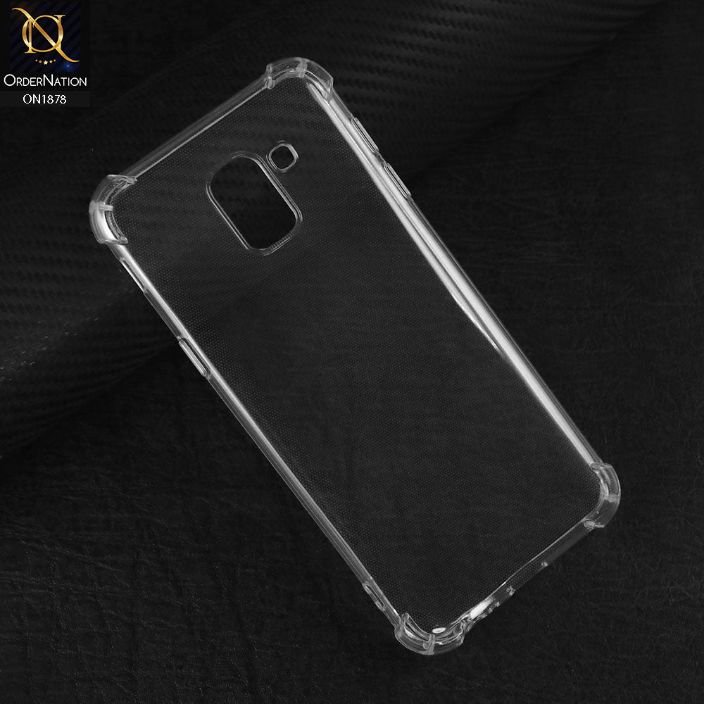 Samsung Galaxy On6 2018 Cover - Transparent - Soft 4D Design Shockproof Silicone Transparent Clear Case