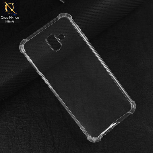 Samsung Galaxy J6 Plus 2018 Cover - Transparent - Soft 4D Design Shockproof Silicone Transparent Clear Case