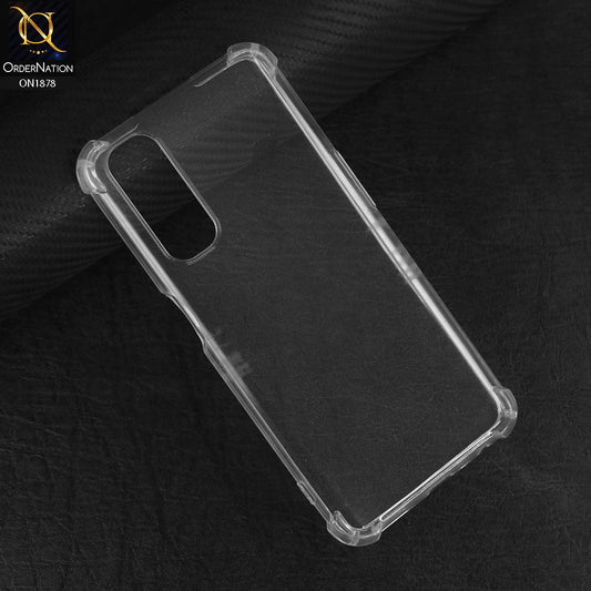 Realme 7 Cover - Transparent - Soft 4D Design Shockproof Silicone Transparent Clear Case