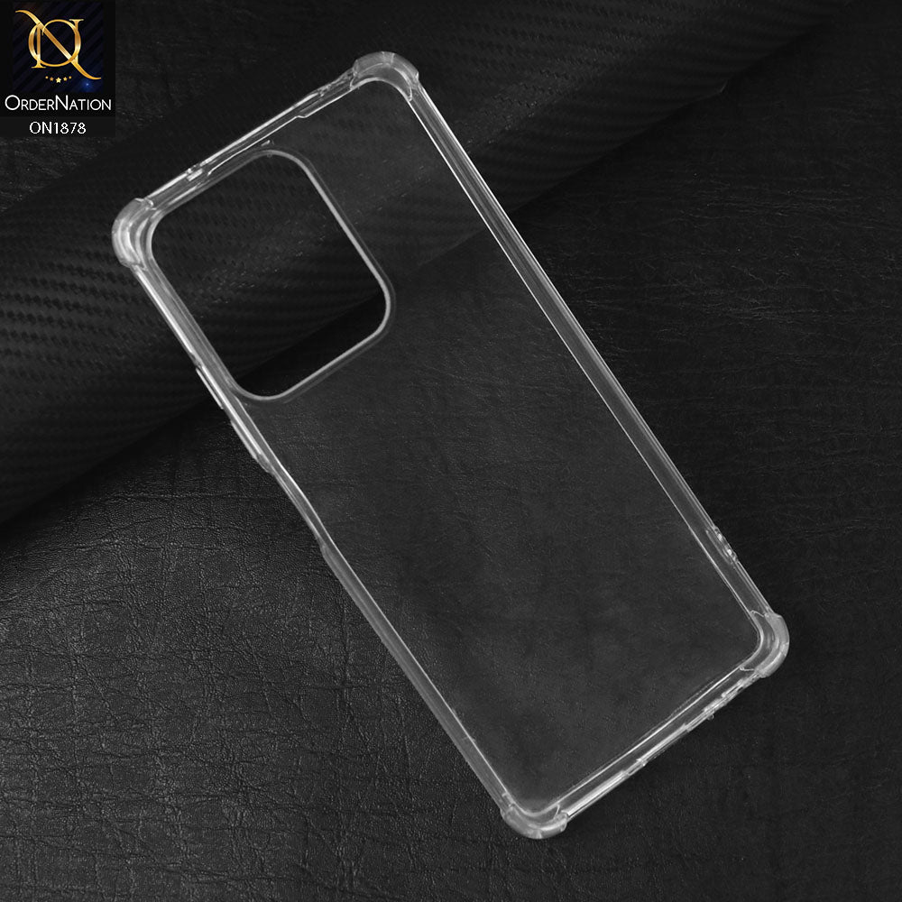 Xiaomi Redmi 12 Cover - Transparent - Soft 4D Design Shockproof Silicone Transparent Clear Case