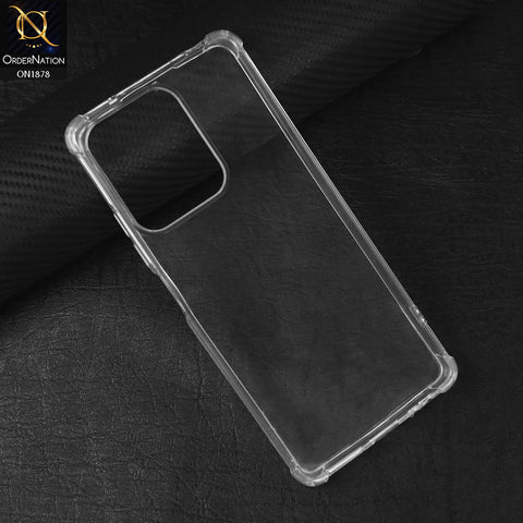 Xiaomi Redmi 12 Cover - Transparent - Soft 4D Design Shockproof Silicone Transparent Clear Case