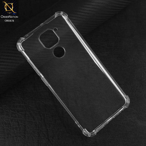 Xiaomi Redmi Note 9 Cover - Transparent - Soft 4D Design Shockproof Silicone Transparent Clear Case