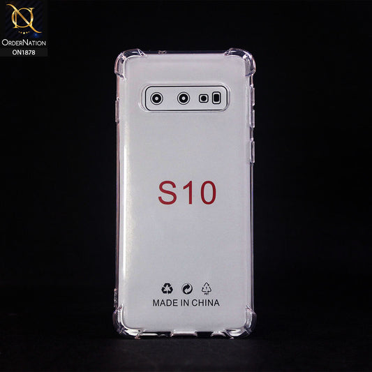 Samsung Galaxy S10 Cover - Transparent - Soft 4D Design Shockproof Silicone Clear Case