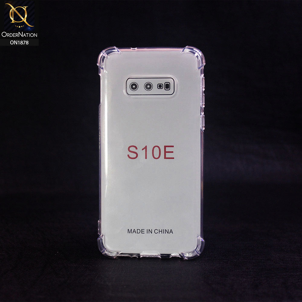 Samsung Galaxy S10e Cover - Transparent - Soft 4D Design Shockproof Silicone Transparent Clear Case