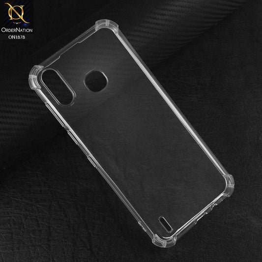 Infinix Smart 4 Cover - Transparent - Soft 4D Design Shockproof Silicone Transparent Clear Case