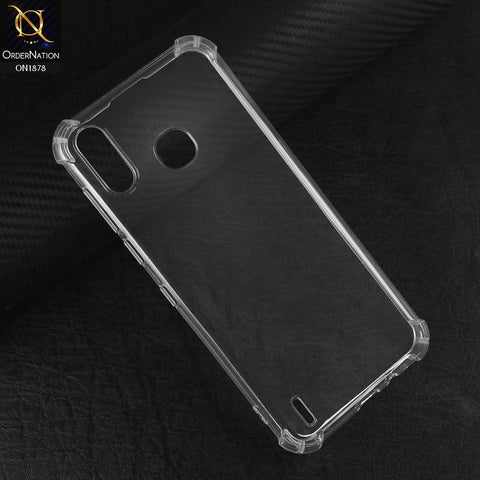 Infinix Smart 4 Cover - Transparent - Soft 4D Design Shockproof Silicone Transparent Clear Case