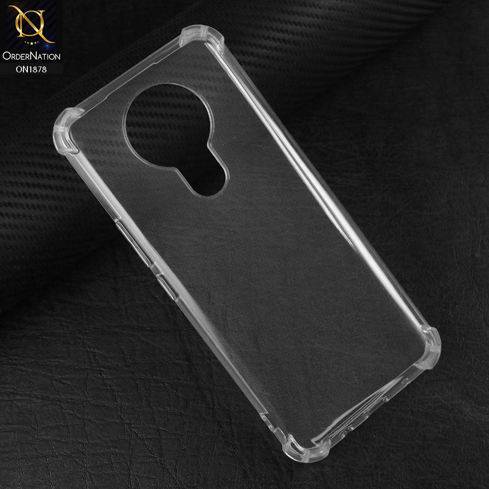 Tecno Spark 6 Cover - Transparent - Soft 4D Design Shockproof Silicone Transparent Clear Case