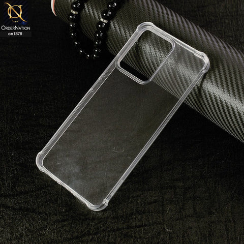 Vivo V25e Cover - Soft 4D Design Shockproof Silicone Transparent Clear Case