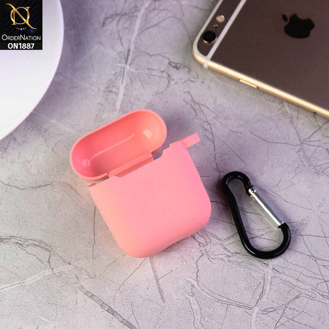 Apple Airpods 1 / 2 Cover - Pink - Candy Color Soft Silicone Airpod Case