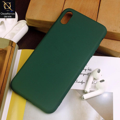 iPhone XS / X Cover - Green - Candy Color Soft Silicon Case