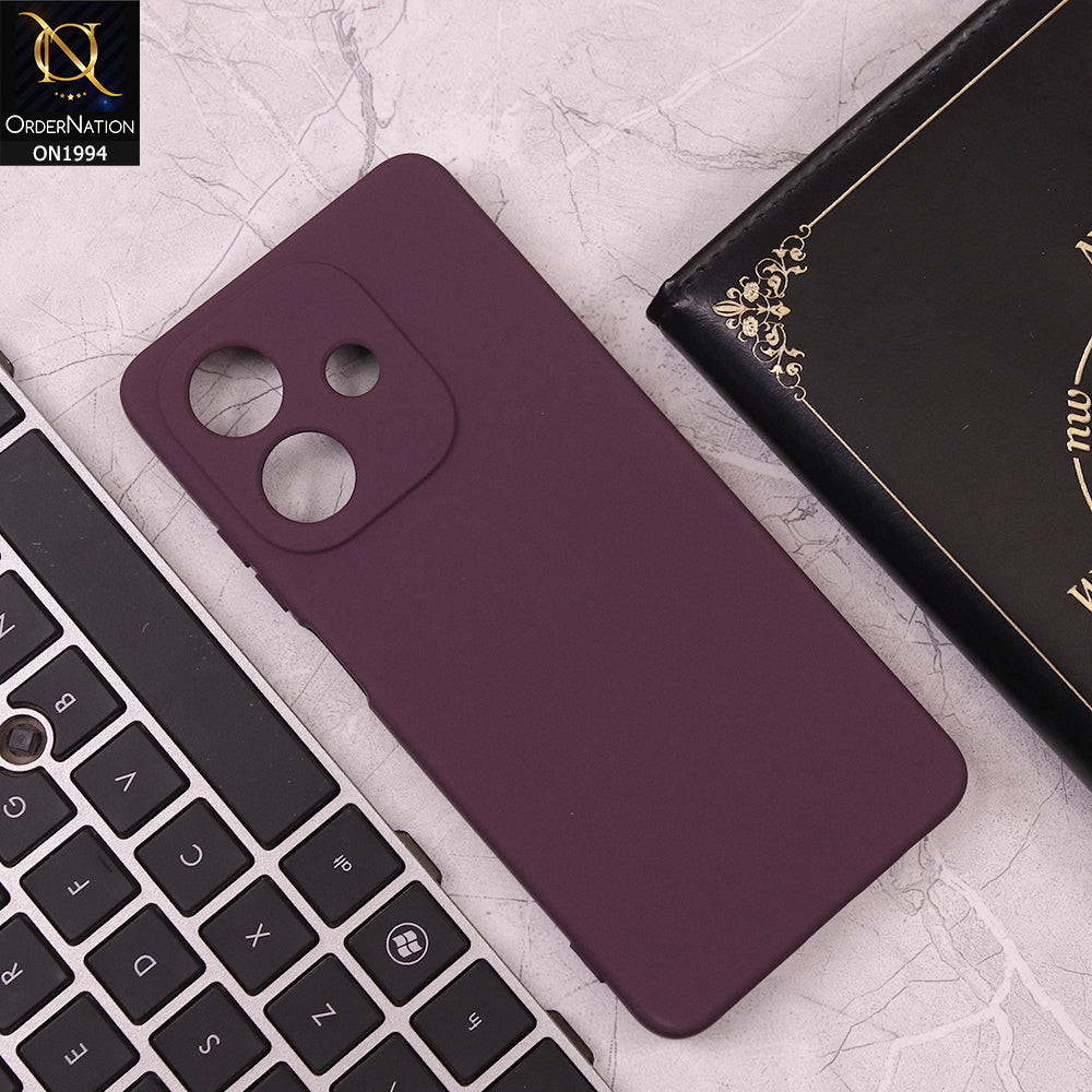 Oppo A3 4G Cover - Purple - Matte Shockproof Sillica Gel Soft Case