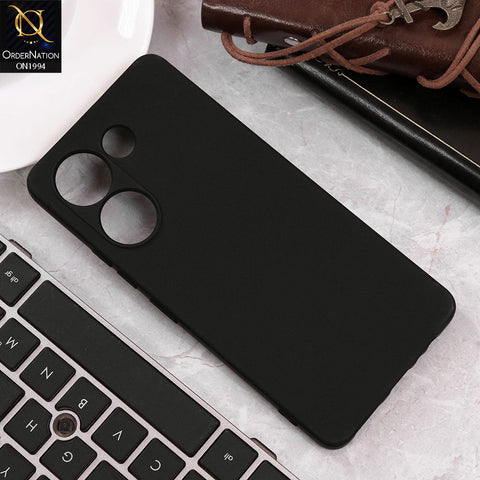 Tecno Camon 20 Cover - Black - Matte Shockproof Sillica Gel Soft Case