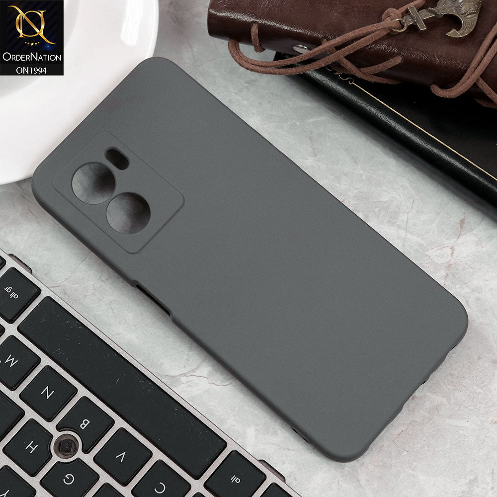 OnePlus Nord N300 Cover - Dark Gray - Matte Shockproof Sillica Gel Soft Case