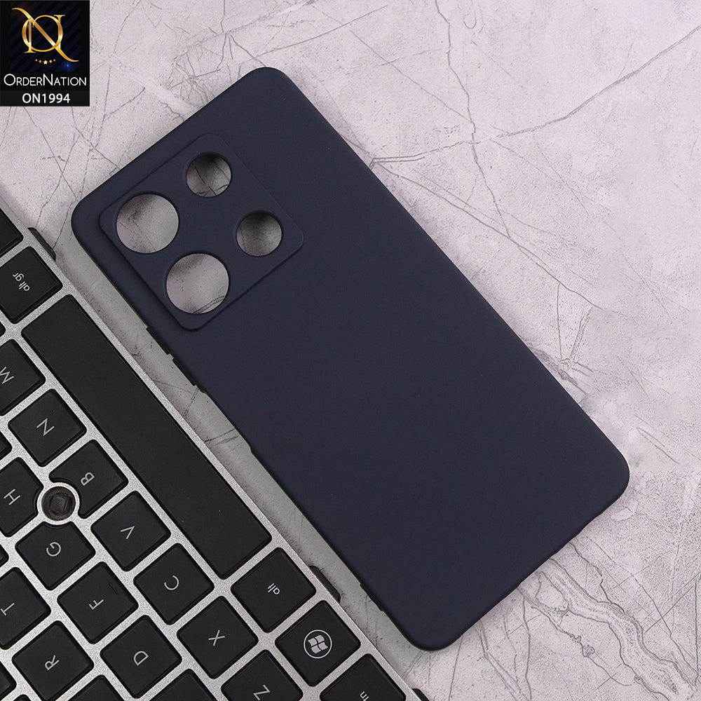 Infinix Note 30 Pro Cover - Midnight Blue - Matte Shockproof Sillica Gel Soft Case