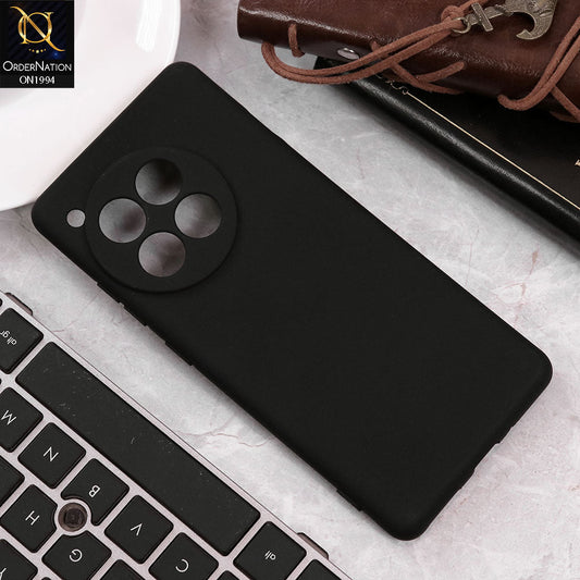 OnePlus 12R Cover - Black - Matte Shockproof Sillica Gel Soft Case