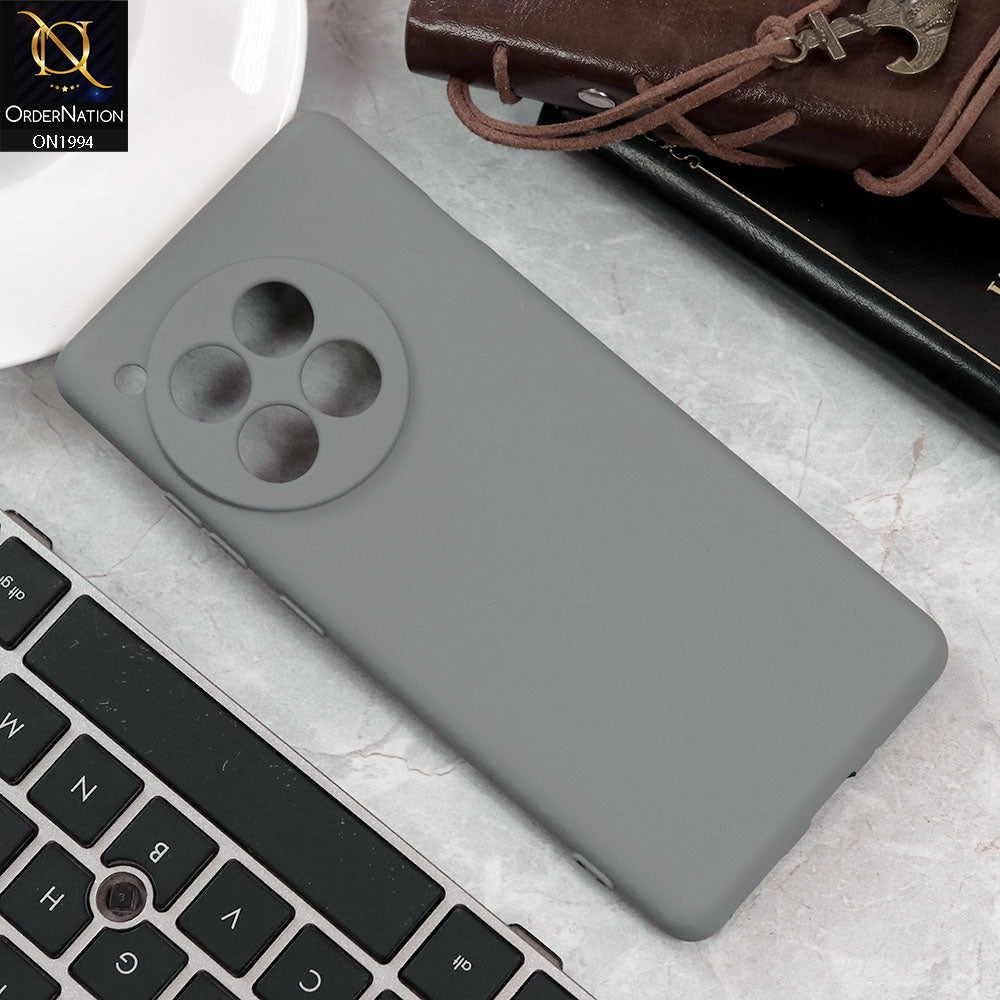 OnePlus 12R Cover - Light Gray - Matte Shockproof Sillica Gel Soft Case