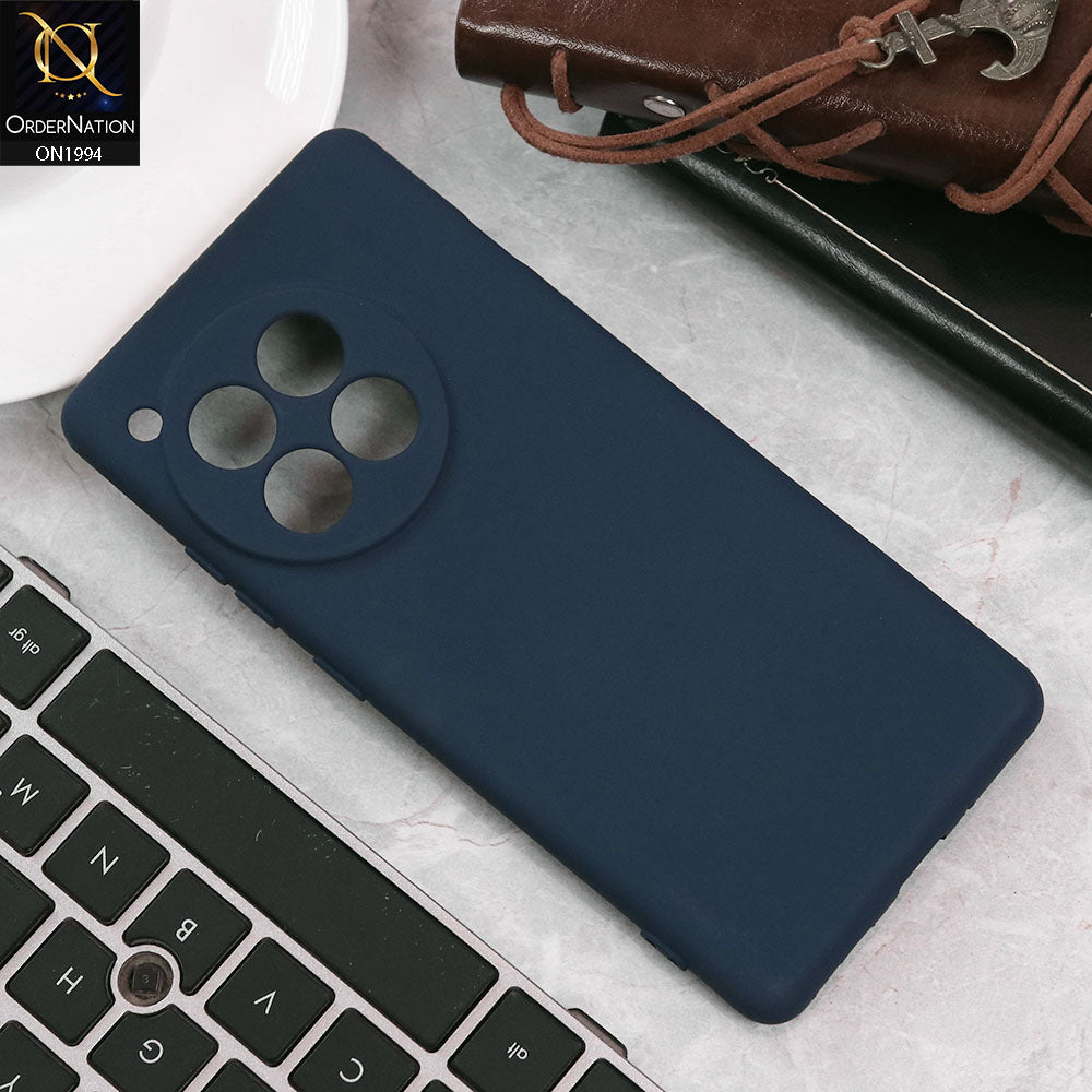 OnePlus 12R Cover - Midnight Blue - Matte Shockproof Sillica Gel Soft Case