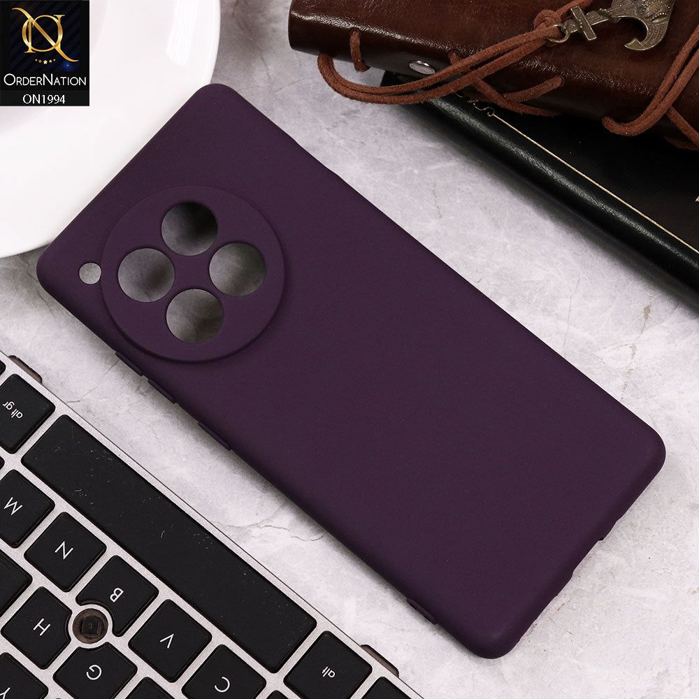 OnePlus 12R Cover - Purple - Matte Shockproof Sillica Gel Soft Case