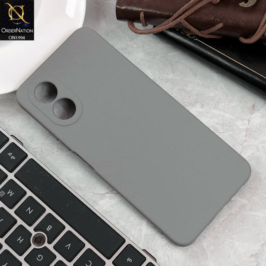 Oppo A18 Cover - Light Gray - Matte Shockproof Sillica Gel Soft Case