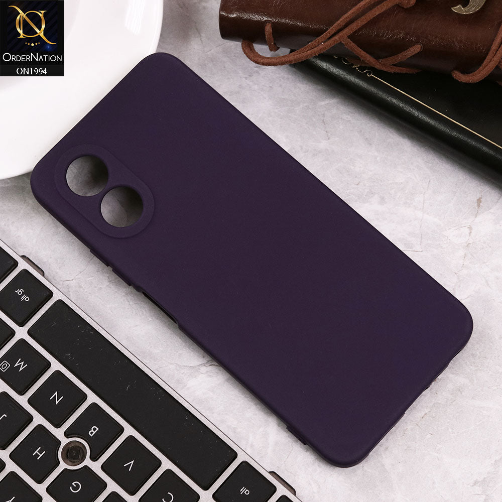 Oppo A38 Cover - Purple - Matte Shockproof Sillica Gel Soft Case