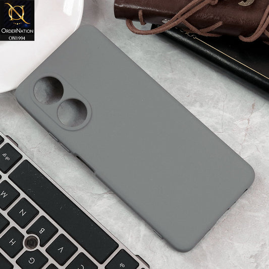 Oppo A58 4G Cover - Light Gray - Matte Shockproof Sillica Gel Soft Case