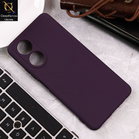 Oppo A58 4G Cover - Purple - Matte Shockproof Sillica Gel Soft Case