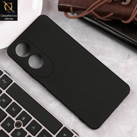 Oppo A60 Cover - Black - Matte Shockproof Sillica Gel Soft Case