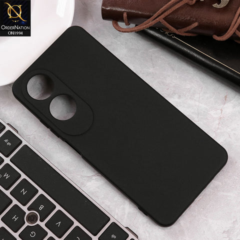 Oppo A60 Cover - Black - Matte Shockproof Sillica Gel Soft Case