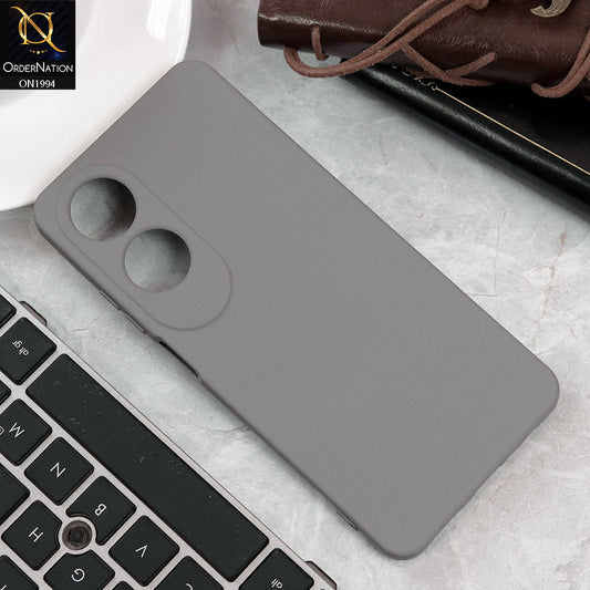 Oppo A60 Cover - Light Gray - Matte Shockproof Sillica Gel Soft Case