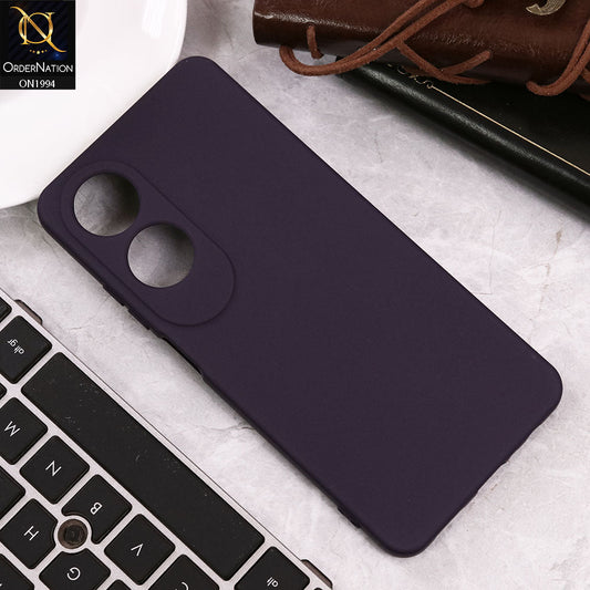 Oppo A60 Cover - Purple - Matte Shockproof Sillica Gel Soft Case