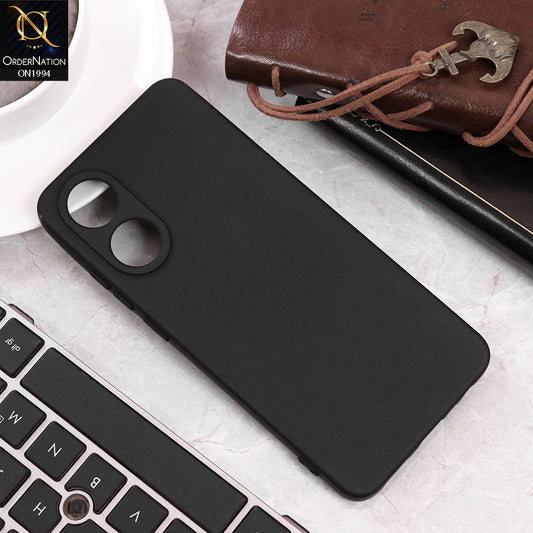 Oppo A78 4G Cover - Black - Matte Shockproof Sillica Gel Soft Case