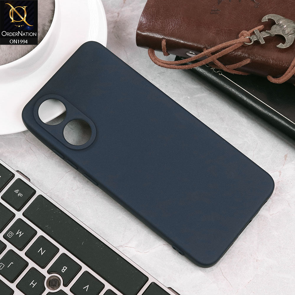 Oppo A78 4G Cover - Midnight Blue - Matte Shockproof Sillica Gel Soft Case