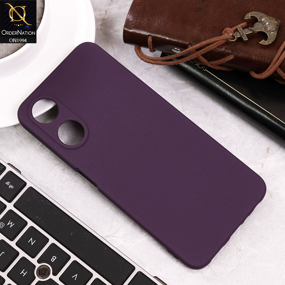 Oppo A78 4G Cover - Purple - Matte Shockproof Sillica Gel Soft Case