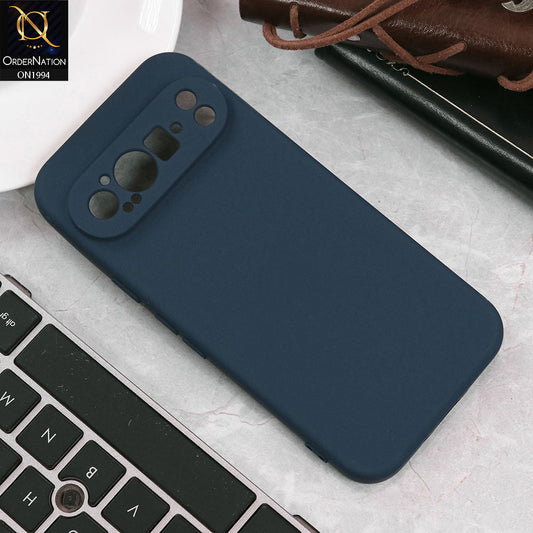 Google Pixel 9 Cover - Midnight Blue - Matte Shockproof Sillica Gel Soft Case