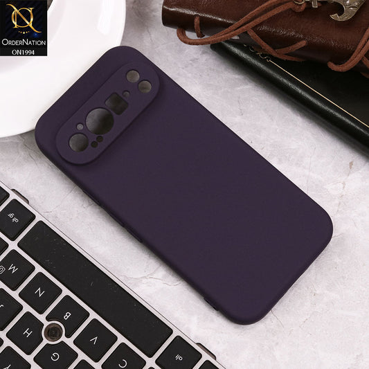 Google Pixel 9 Pro Cover - Purple - Matte Shockproof Sillica Gel Soft Case