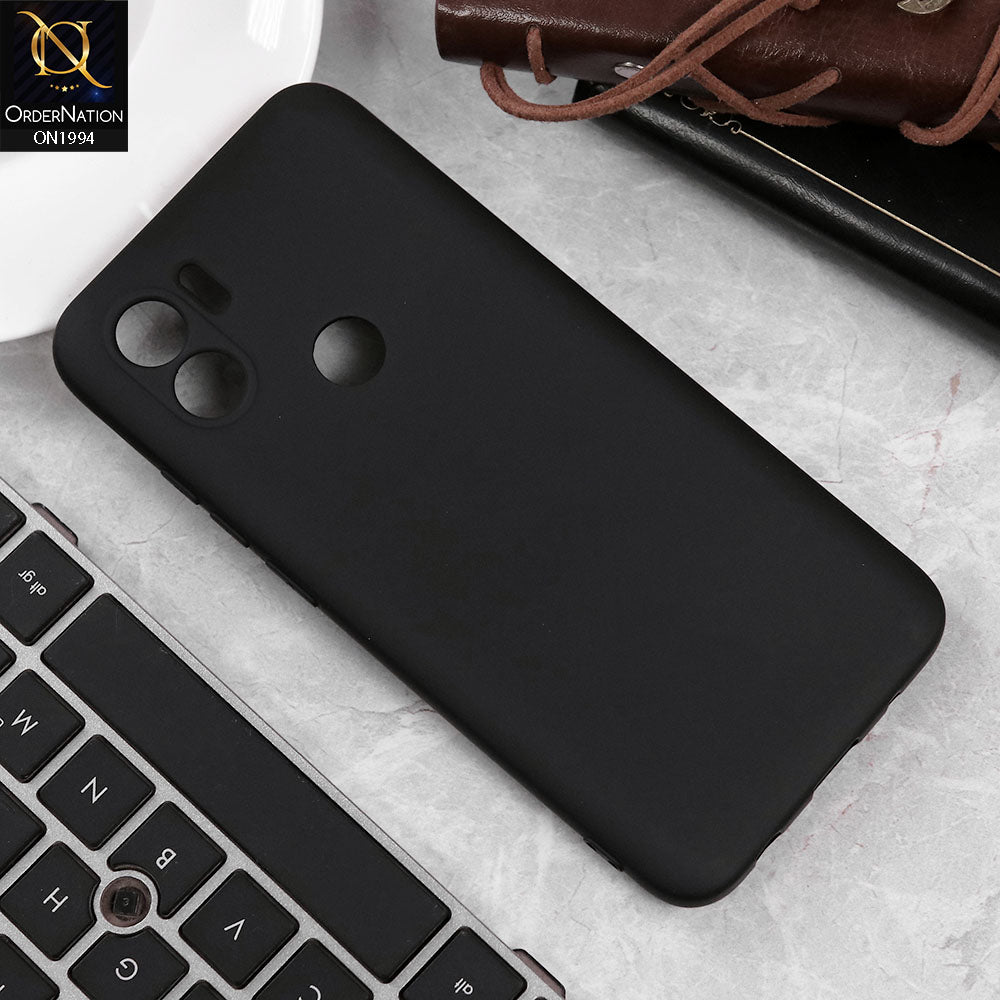 Xiaomi Redmi A1 Cover - Black - Matte Shockproof Sillica Gel Soft Case