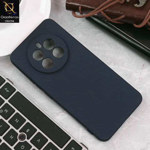 Realme 12 Plus Cover - Midnight Blue - Matte Shockproof Sillica Gel Soft Case