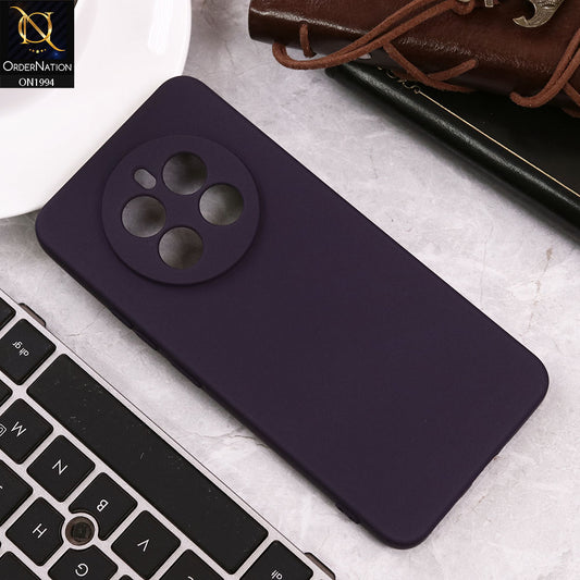 Realme 12 Plus Cover - Purple- Matte Shockproof Sillica Gel Soft Case