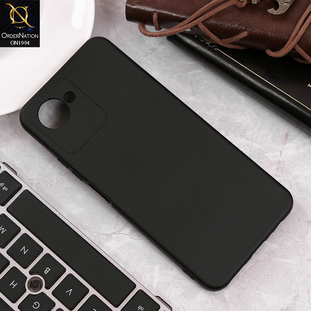 Realme C30s Cover - Black - Matte Shockproof Sillica Gel Soft Case