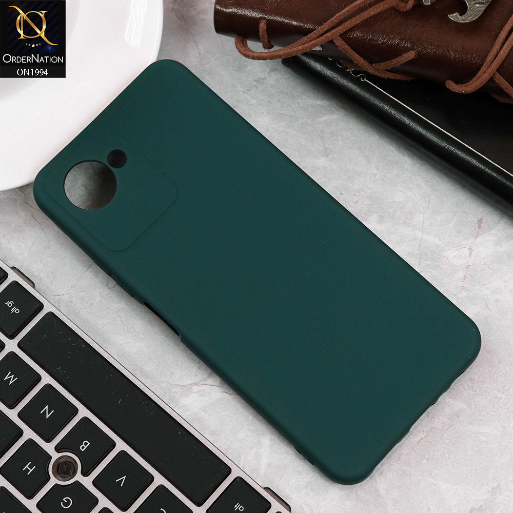 Realme C30 Cover - Green - Matte Shockproof Sillica Gel Soft Case