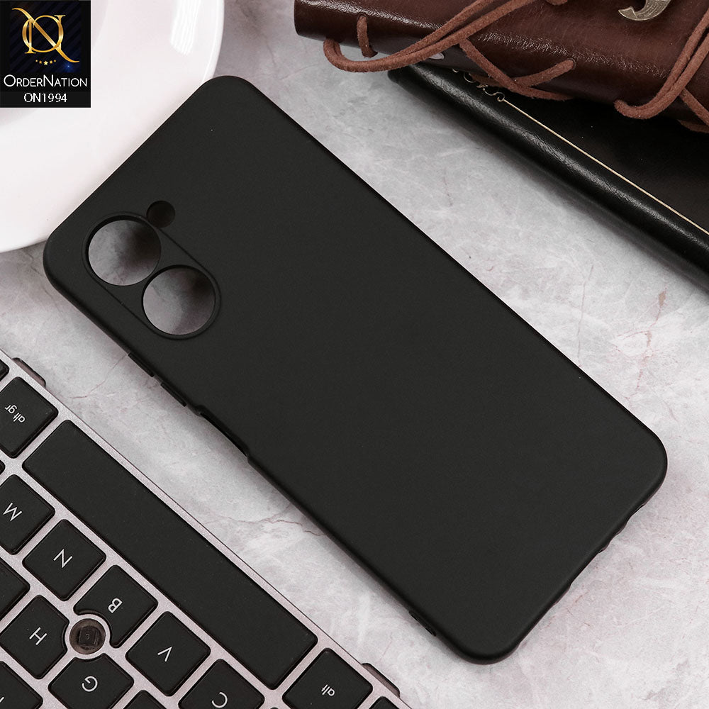 Realme C33 Cover - Black - Matte Shockproof Sillica Gel Soft Case