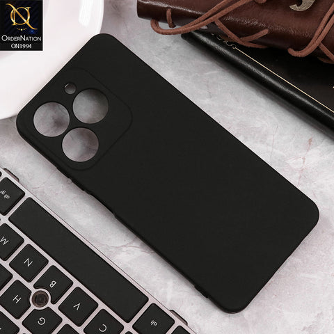 Realme C61 Cover - Black - Matte Shockproof Sillica Gel Soft Case