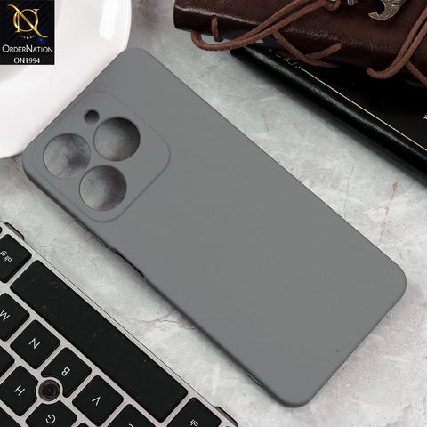 Realme C63 Cover - Light Gray - Matte Shockproof Sillica Gel Soft Case