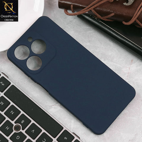 Realme C63 Cover - Midnight Blue - Matte Shockproof Sillica Gel Soft Case