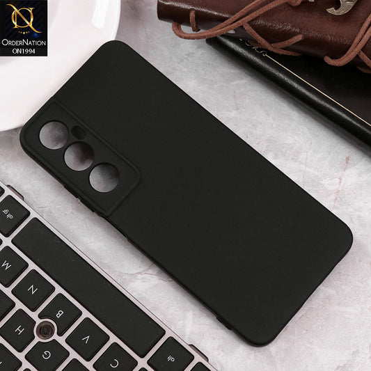 Realme C65 Cover - Black - Matte Shockproof Sillica Gel Soft Case