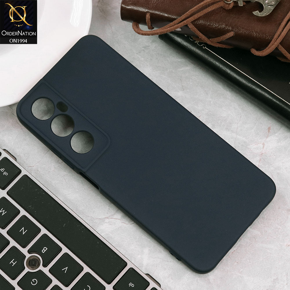 Realme C65 Cover - Midnight Blue - Matte Shockproof Sillica Gel Soft Case