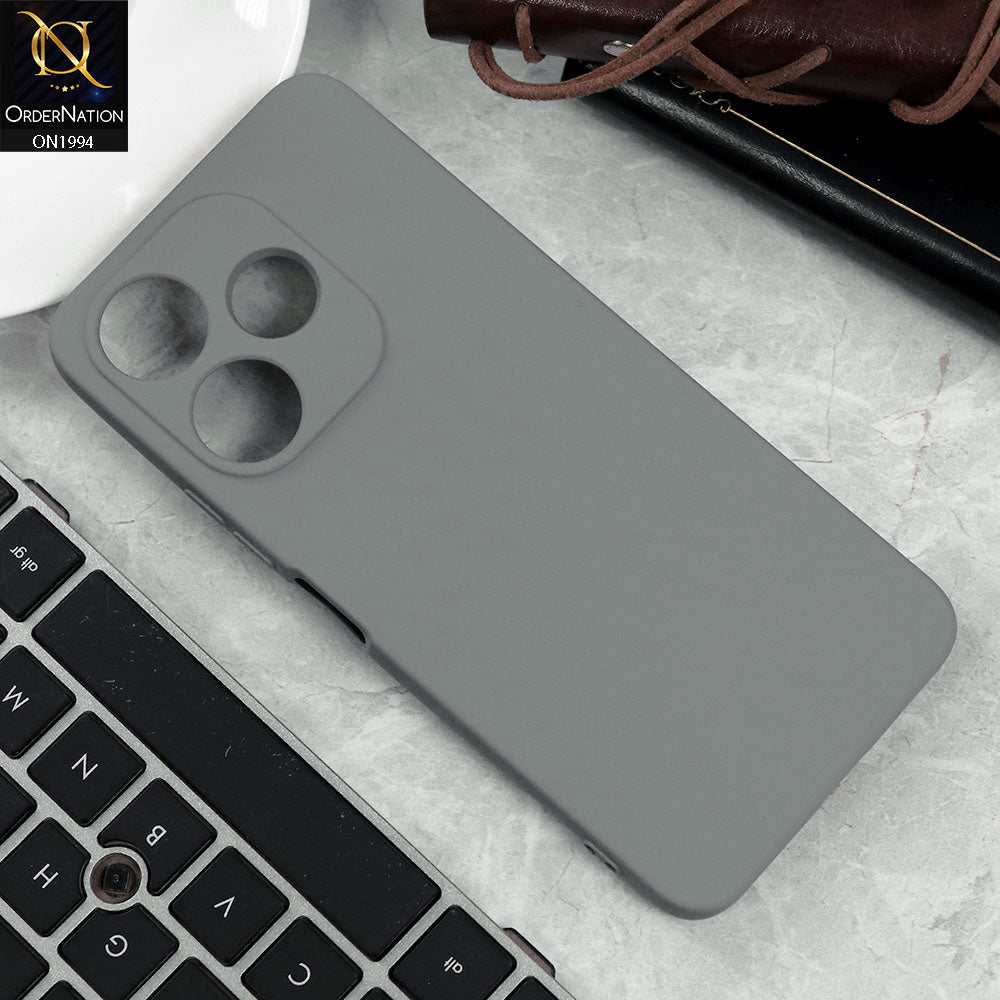 Xiaomi Redmi Note 13R Cover - Light Gray - Matte Shockproof Sillica Gel Soft Case